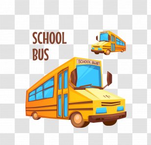 Big Yellow School Bus Vector Graphics - Transport - Kids Summer 