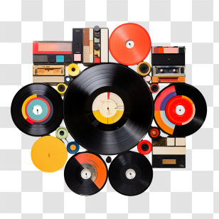 National Vinyl Record Day - Retro Vinyl Records Collection Transparent PNG