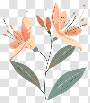 Flowers - Botanical Flowers Illustration Transparent PNG