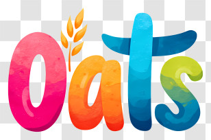 Oats Logo - Colorful 'Oats' Playful Lettering Transparent PNG
