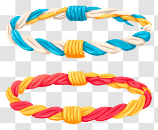 Happy Rakhi - Colorful Fashion Bracelets Transparent PNG