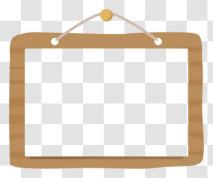 Frame - Blank Wooden Hanging Board Frame Transparent PNG