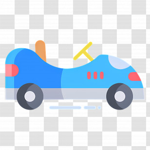 Go Kart - Blue Toy Car Transparent PNG