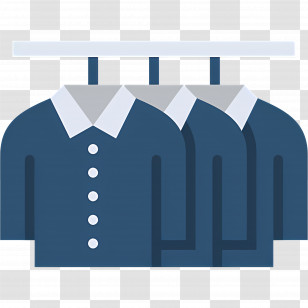 Hanging Cloth - Blue Shirts On Hangers For Fashion Wardrobe Transparent PNG