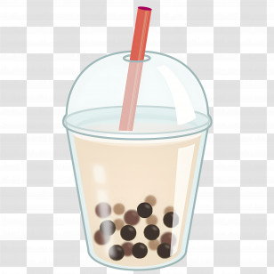 Bubble Tea - Refreshing Bubble Tea With Tapioca Pearls Transparent PNG