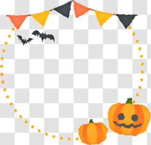Cartoon - Halloween Themed Frame Transparent PNG