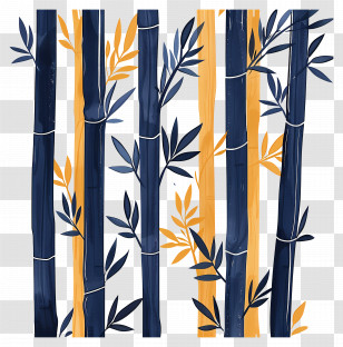 Bamboo Forest - Decorative Bamboo Stalks Illustration Transparent PNG