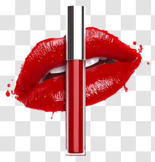 Peel Off Lip Stain - Red Lipstick And Glossy Lips Transparent PNG