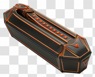 Coffin - Decorative Black Coffin Transparent PNG