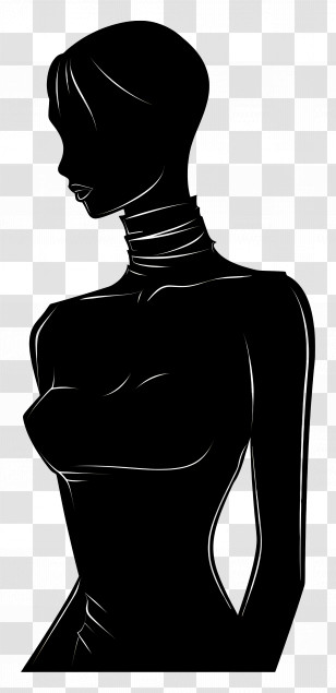 Silhouette - Elegant Female Silhouette Art Transparent PNG