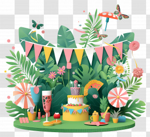 Summer - Festive Party Decorations Transparent PNG