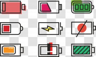Battery Charger Download - Rectangle - Different State Of Charge The Transparent PNG