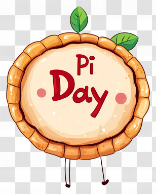 Pi Day - Pi Day Pie Cartoon Illustration Transparent PNG