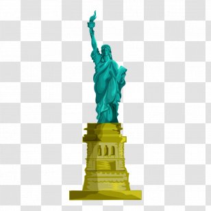 Statue Of Liberty Eiffel Tower Monument Clip Art - Drawing Transparent PNG