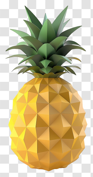 Pineapple - Creative Low-Poly Pineapple Design Transparent PNG