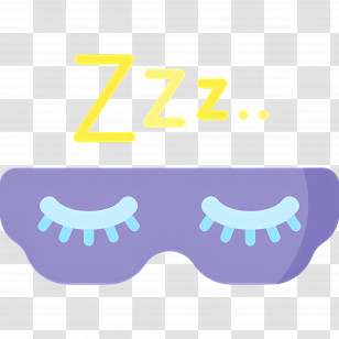 Sleep Zzz - Sleep Mask With ZZZ Transparent PNG