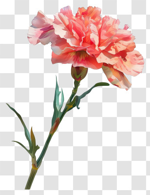 Carnation - Pink Carnation Flower Illustration Transparent PNG