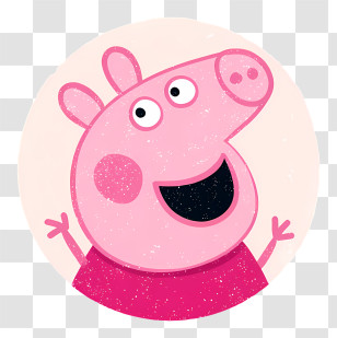 Peppa Pig Logo - Cartoon Pig Character Transparent PNG