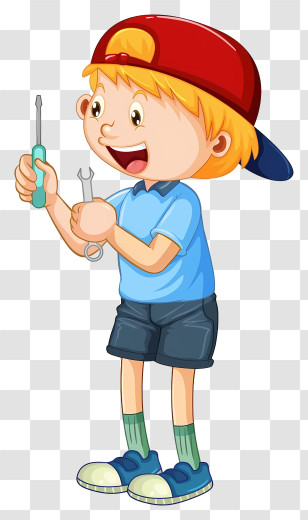 Young Boy - Boy Playing With Tools Transparent PNG