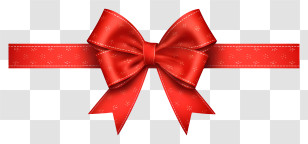 Red Ribbon - Red Ribbon Bow For Decoration Transparent PNG