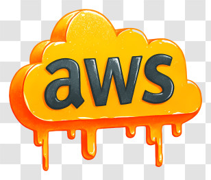 Melting Aws Logo - AWS Cloud Logo Transparent PNG