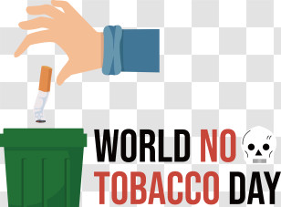 World No Tobacco Day
 - World No Tobacco Day Cigarette Trash Design Transparent PNG