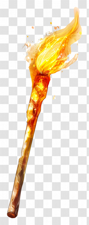 Fire Stick - Burning Flaming Torch Transparent PNG