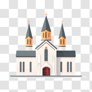 Church - Illustration Of A Church Building Transparent PNG
