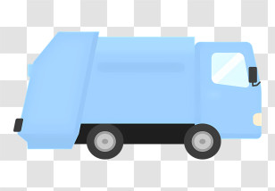 Icon - Light Blue Garbage Truck Illustration Transparent PNG