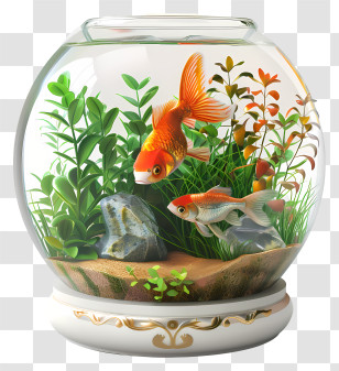 Fish Tank - Goldfish In A Bowl Transparent PNG