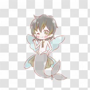 Rilu Rilu Fairilu - Mermaid Boy With Tail Transparent PNG