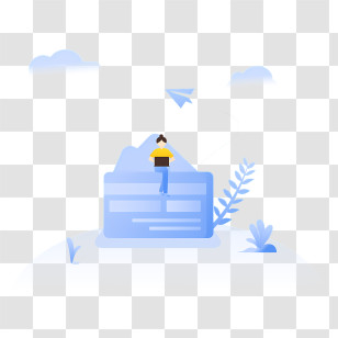 Travel - Man Climbing On Email Envelope Transparent PNG