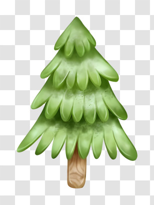 Christmas Tree - Cartoon Green Pine Tree Transparent PNG