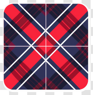 Tartan Day - Red And Blue Geometric Plaid Pattern Transparent PNG