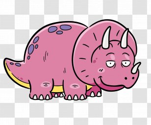 Styracosaurus Ceratopsia Vecteur Illustration - Dinosaur - Pink Vector Thorn Dragon Shield Angle Transparent PNG