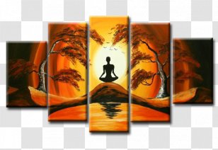 Oil Painting Abstract Art Canvas - Interior Design Services Transparent PNG