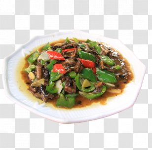 Twice Cooked Pork Pepper Steak Chinese Cuisine Recipe Dish - Food - Delicious Spicy Chicken Transparent PNG