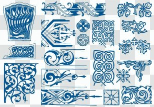 Pattern - Text - Romantic Gothic Style Border Transparent PNG