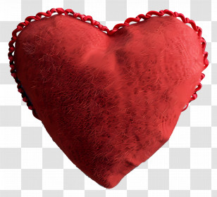 Heart - Red Heart Pillow Transparent PNG