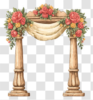 Wedding Altars - Floral Arch For Ceremonies Transparent PNG