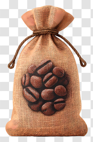 Coffee Beans Bag - Coffee Bean Bag Illustration Transparent PNG