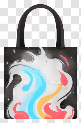 Abstract Painting - Colorful Abstract Tote Bag Transparent PNG