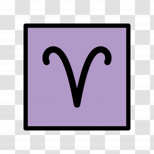 Aries Emoji - Aries Zodiac Symbol Illustration Transparent PNG