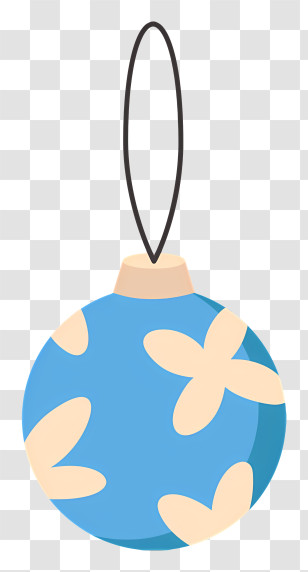 Blue Ornament - Blue Christmas Ornament With Pattern Transparent PNG