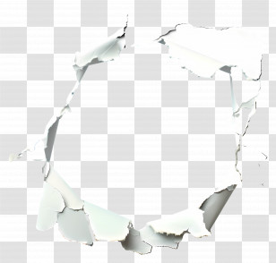 Hole Ripped Paper - White Paper With Torn Circular Hole Design Transparent PNG