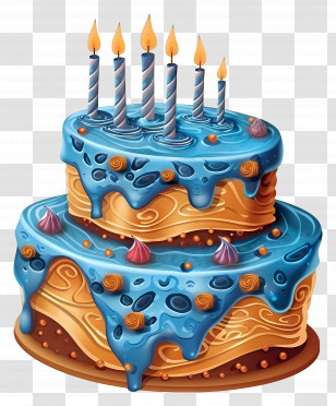 Birthday Cake - Birthday Cake With Candles Transparent PNG