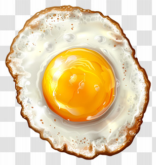 Fried Egg - Perfectly Fried Egg With Crispy Edges Transparent PNG