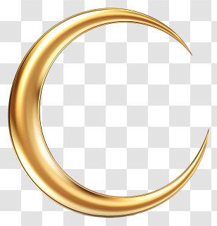 Crescent Moon - Golden Crescent Moon Illustration Transparent PNG