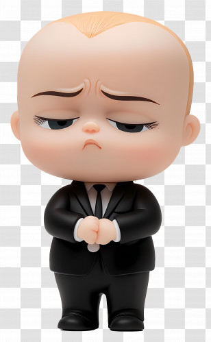 Boss Baby - Cartoon Business Baby In Suit Transparent PNG