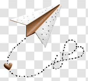 Paper Plane Loop - Paper Airplane With Heart Trail Transparent PNG